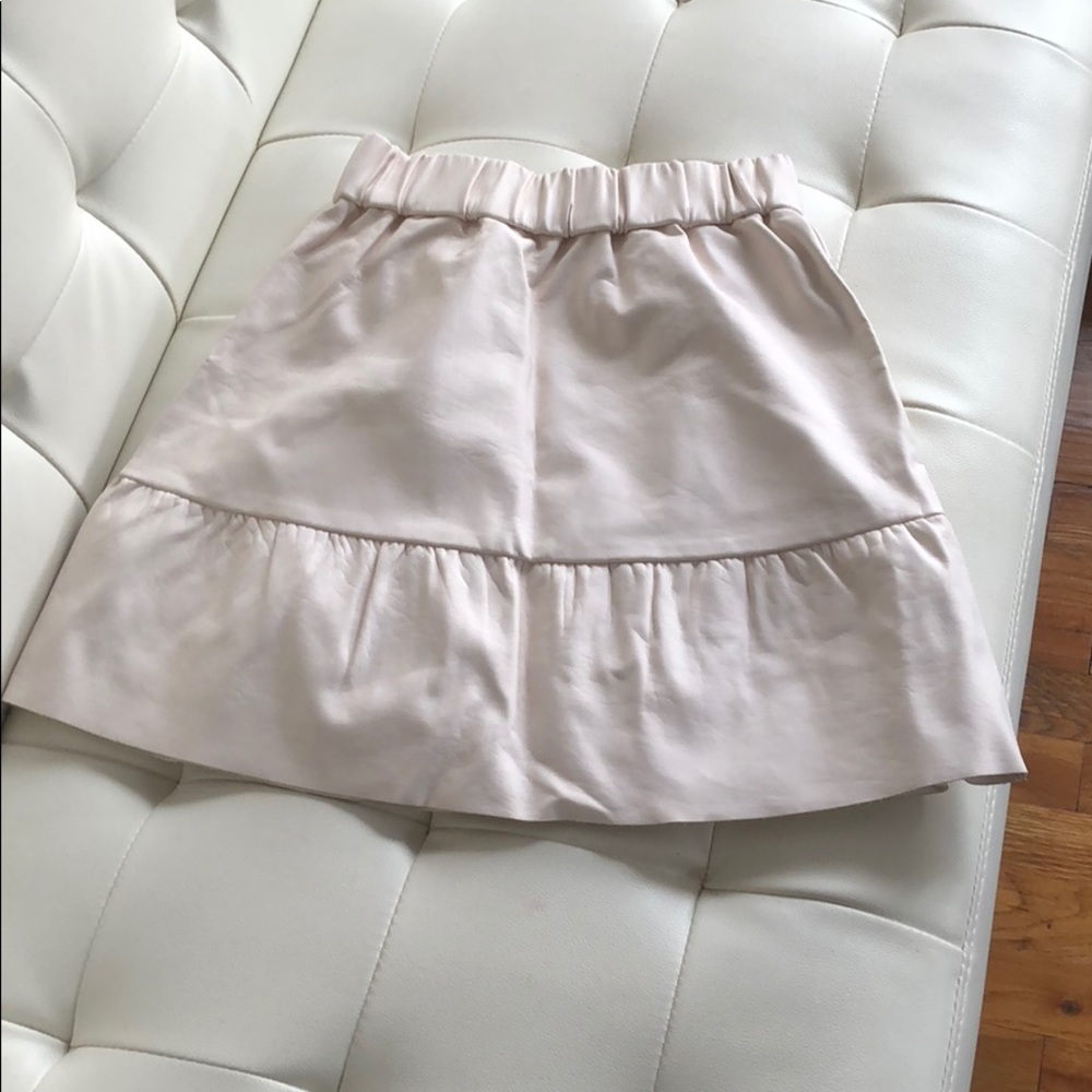 Faux leather mini skirt